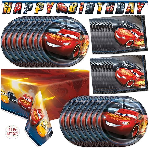 Disney Cars Birthday Decorations, Lightning McQueen Birthday Decorations