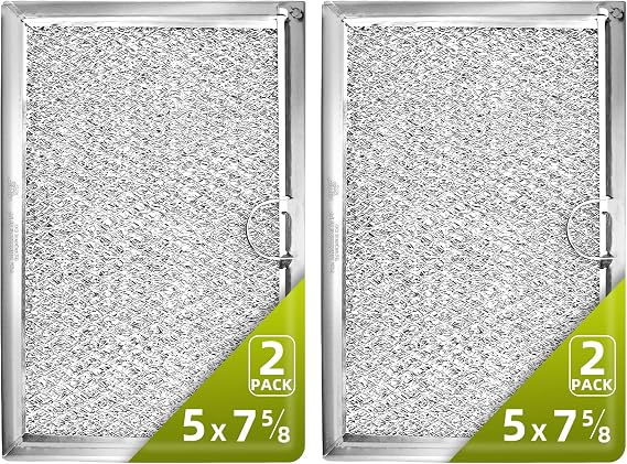 AMI PARTS Microwave Grease Filter Replacement 7.6" x 5" (2-Pack)