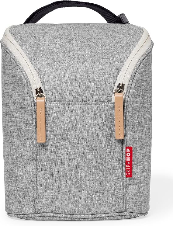 Skip Hop Baby Bottle Bag, Grab & Go, Grey Melange, 6.75x3.5x9 Inch (Pack of 1)