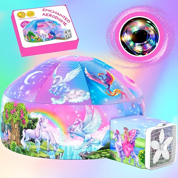 W&O Enchanted Princess Inflatable Fort with LED Lights - Fan Not Included
