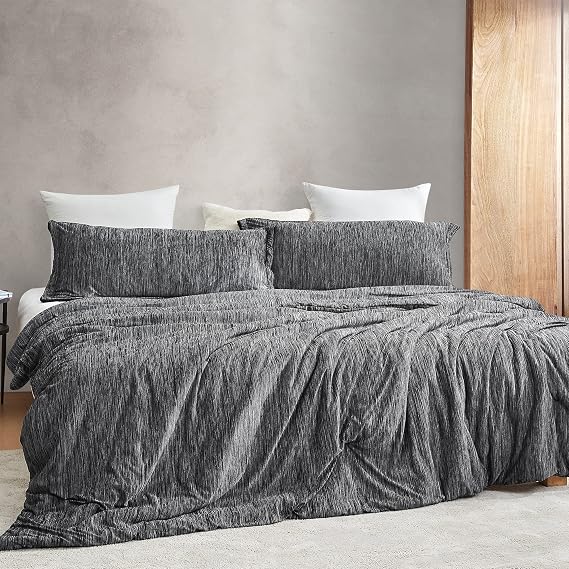 Cool Cool Summer - Coma Inducer Oversized Queen Comforter Set - Black | Experience Coma Worthy Sleep with Extra Large Cooling Bedding