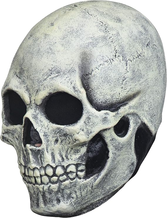 Ghoulish Productions Adult Glow in the Dark Skull Mask Standard
