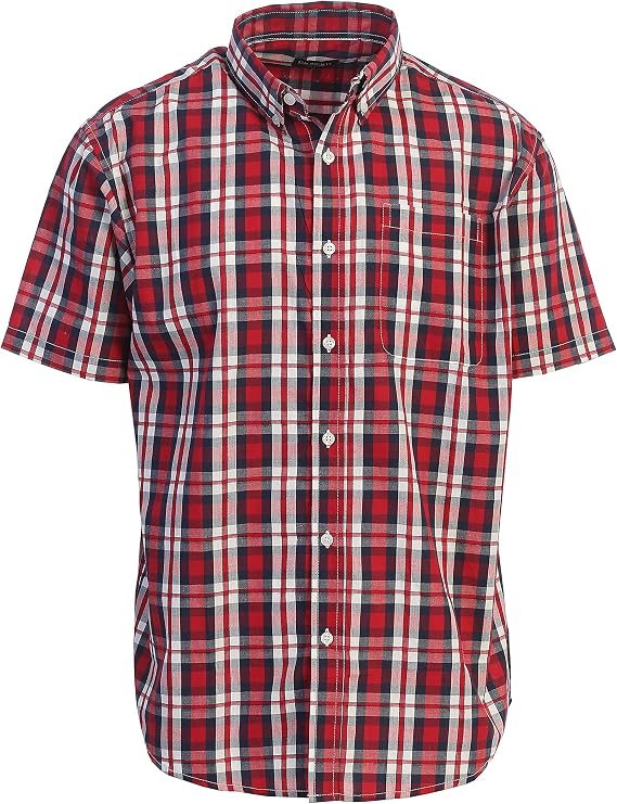 Gioberti Men's Casual Plaid Button Down Short Sleeve Shirt